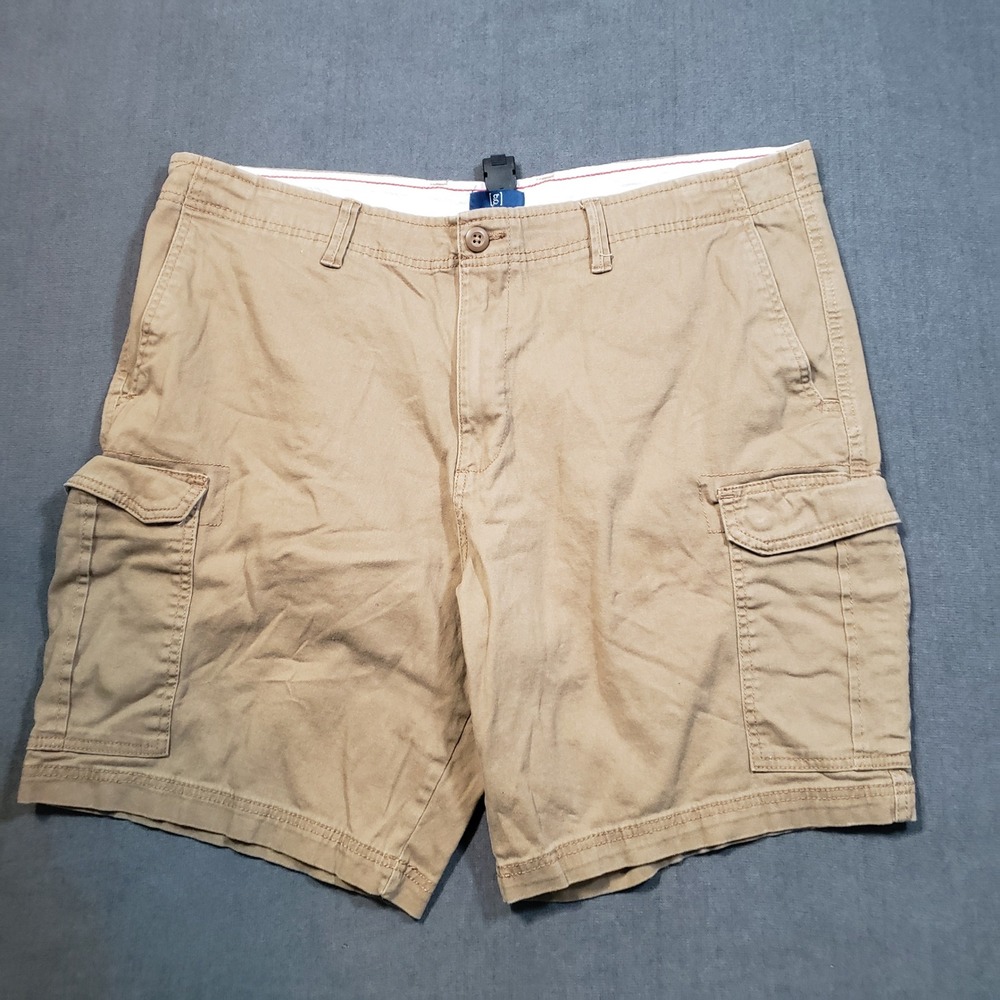 George Cargo Shorts Mens 40 Tan Brown‎ Cotton Blend Stretch Pockets